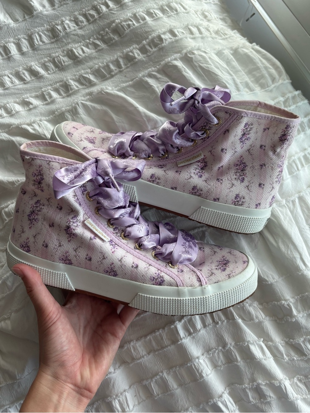 Love Shack Fancy X Superga Ripe Grapevine Hightop Sneakers Size 8.5